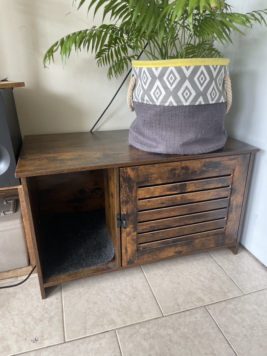 Pet Litter Box Furniture Enclosure Cabinet