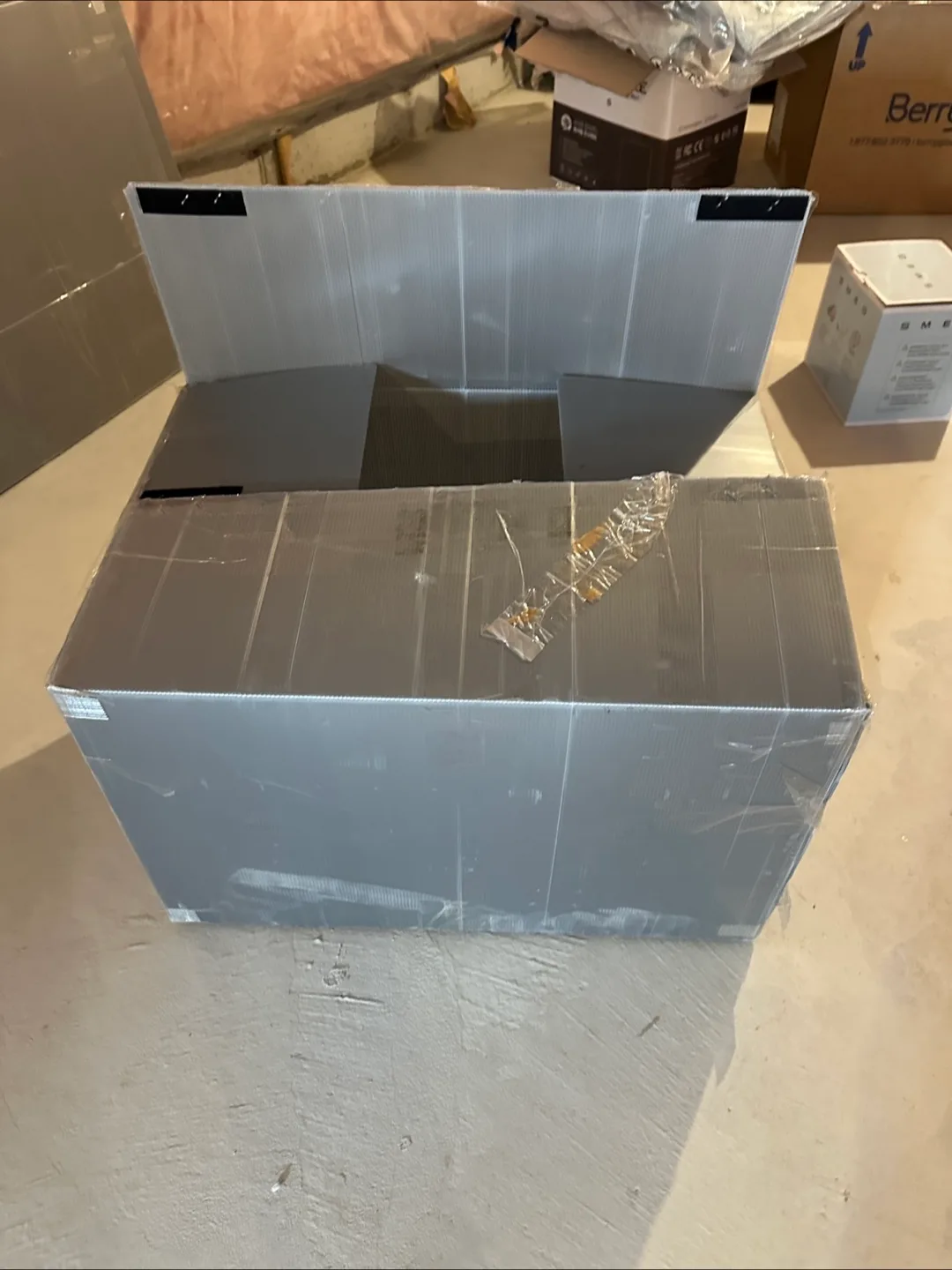 Large Grey Plastic Storage Bin image indicator(2)