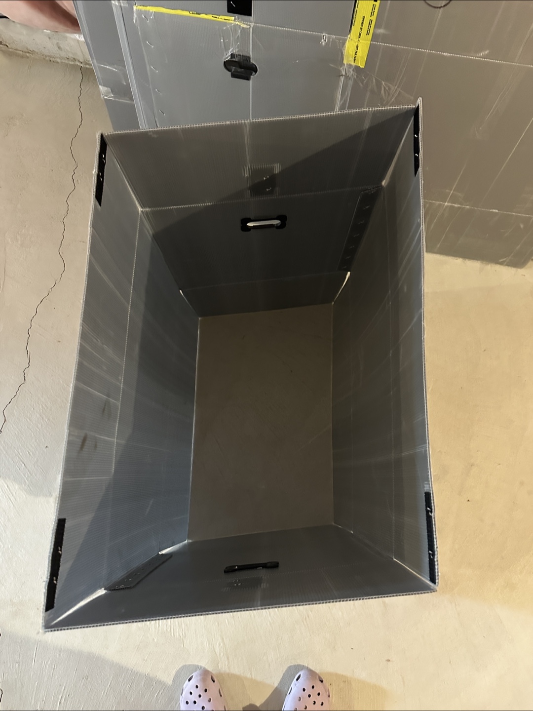 Large Grey Plastic Storage Bin - photo 5