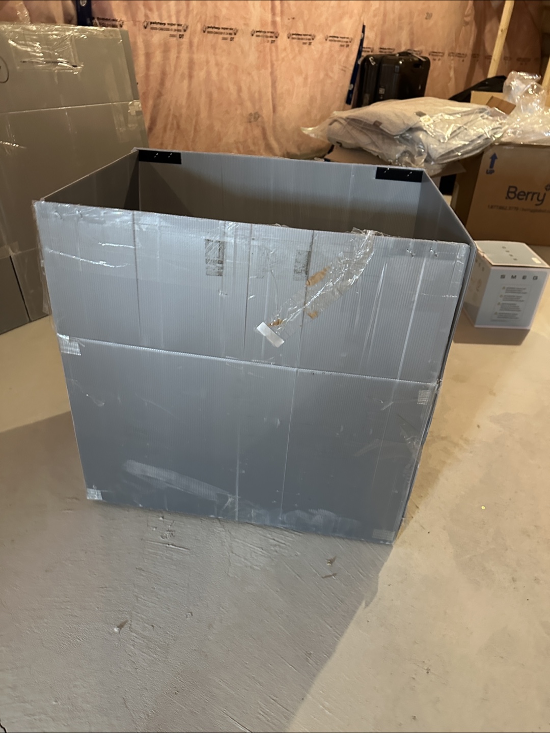 Large Grey Plastic Storage Bin - photo 3