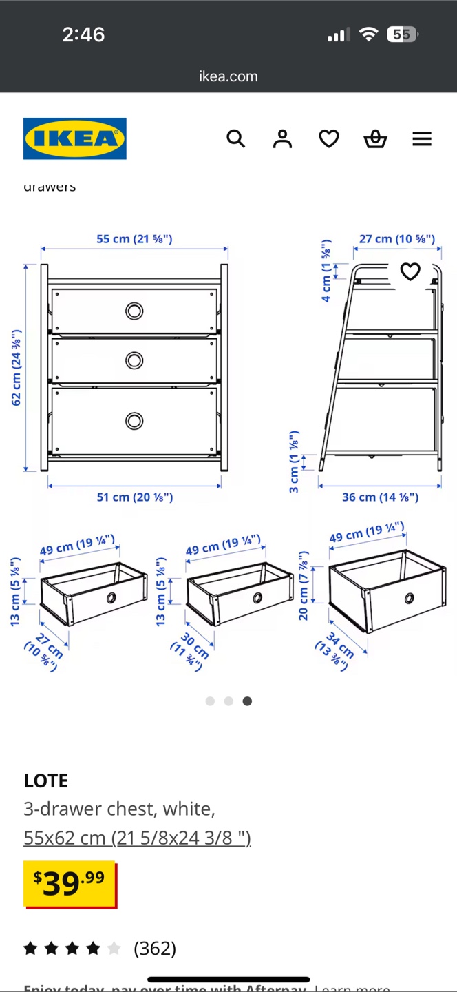 IKEA 3 drawer chest - photo 3