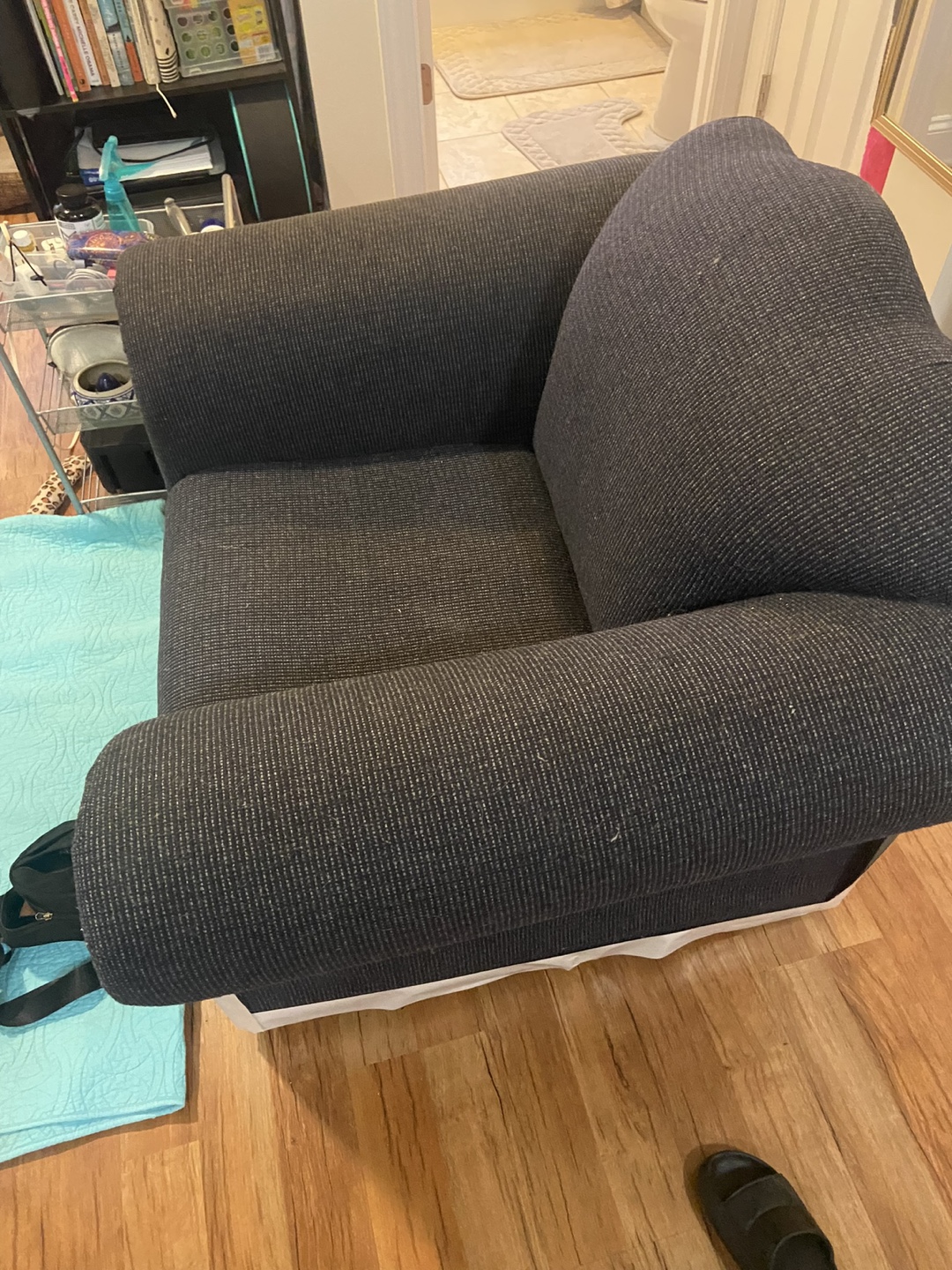 Dark Gray Armchair pick up TODAY make an offer