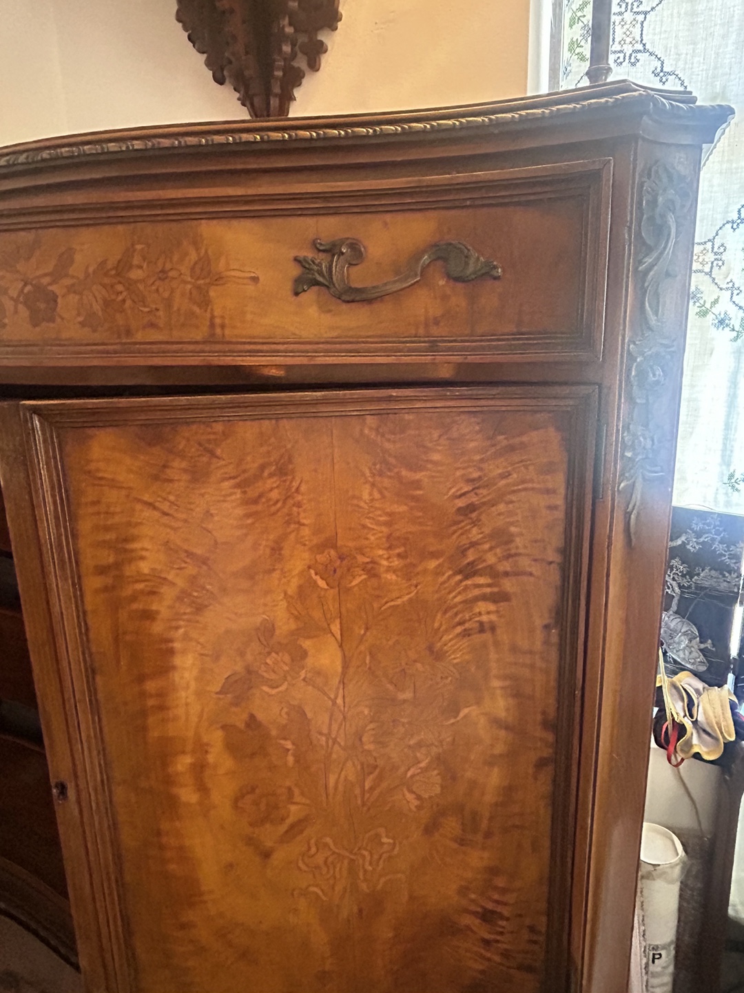 Antique French Style Armoire Dresser - photo 4