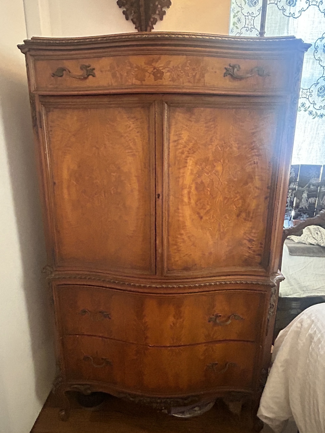 Antique French Style Armoire Dresser