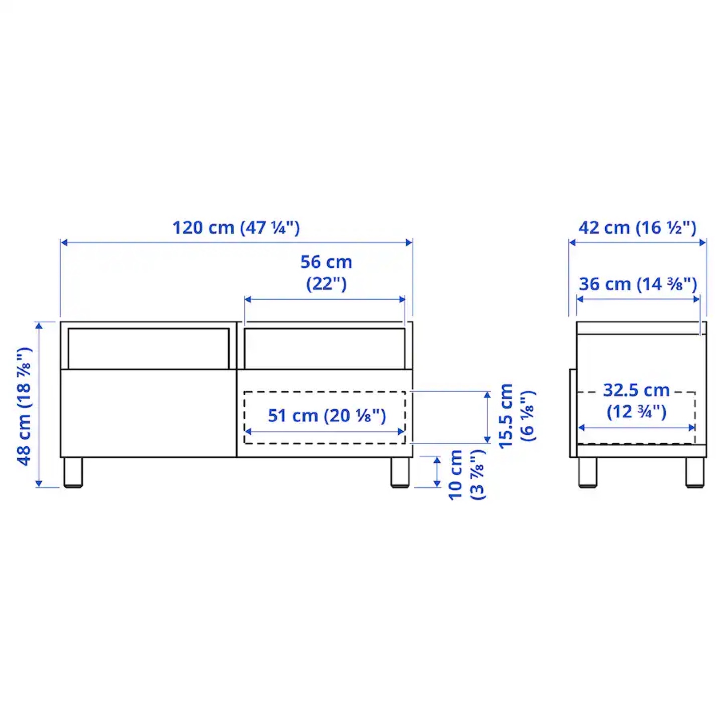 IKEA BESTÅ TV Stand - Black-Brown - photo 4