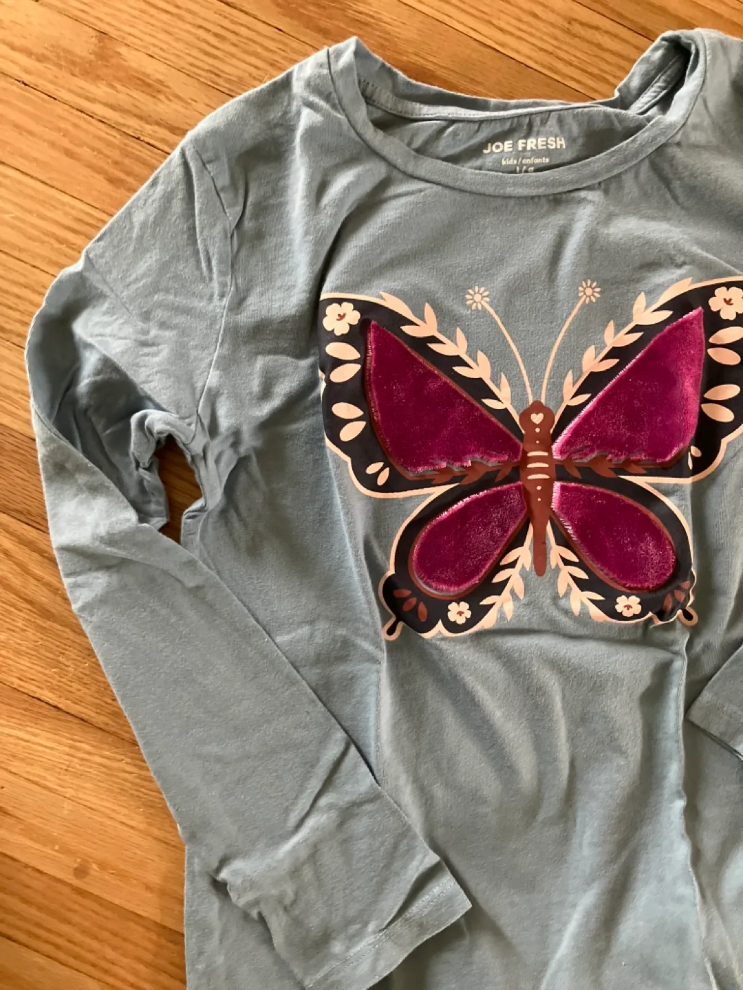Girls' Jean Outfit: Butterfly Long Sleeve Shirt & Jeans image indicator(4)