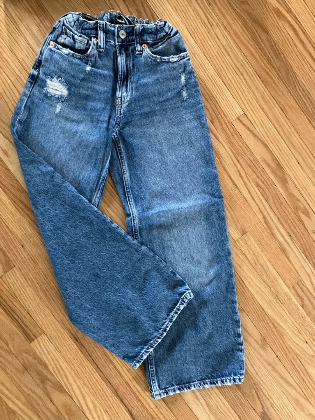 Girls' Jean Outfit: Butterfly Long Sleeve Shirt & Jeans image indicator(5)