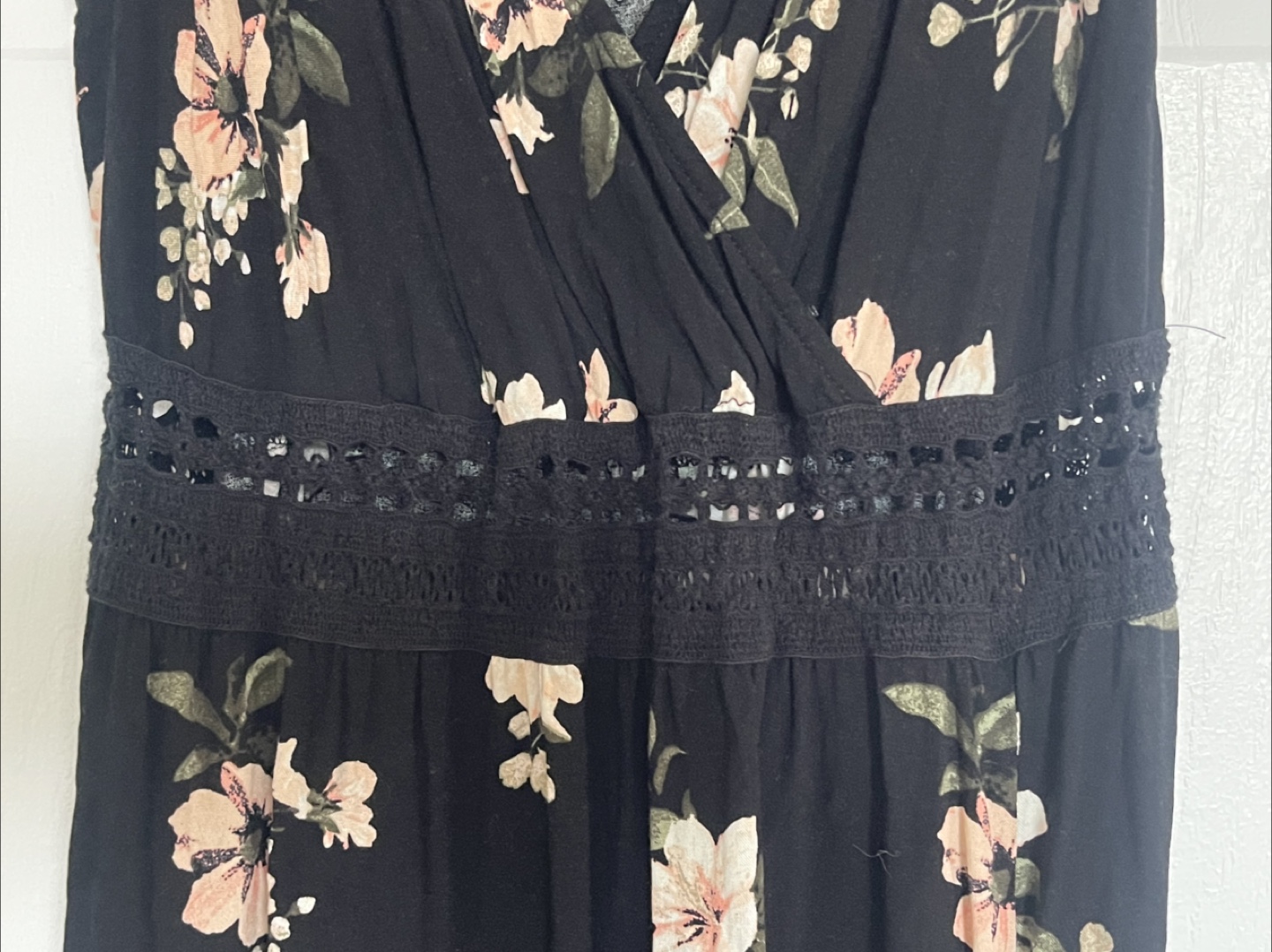 Ardene Black Floral Maxi Dress Size Large - photo 3