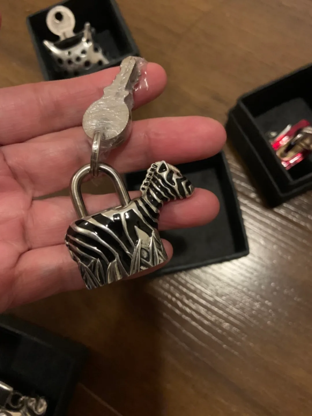 Set of 4 Miniature Animal Padlocks with Keys thumbnail