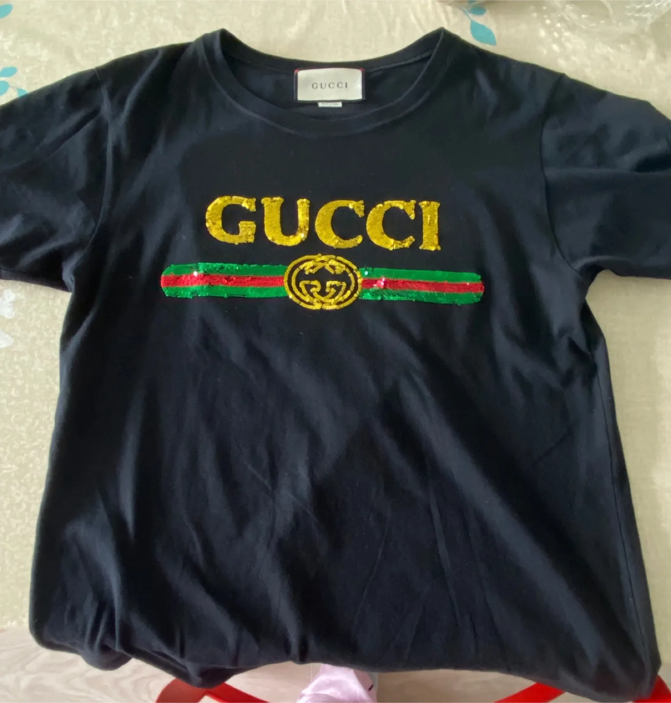 Gucci Sequined Graphic T-Shirt thumbnail
