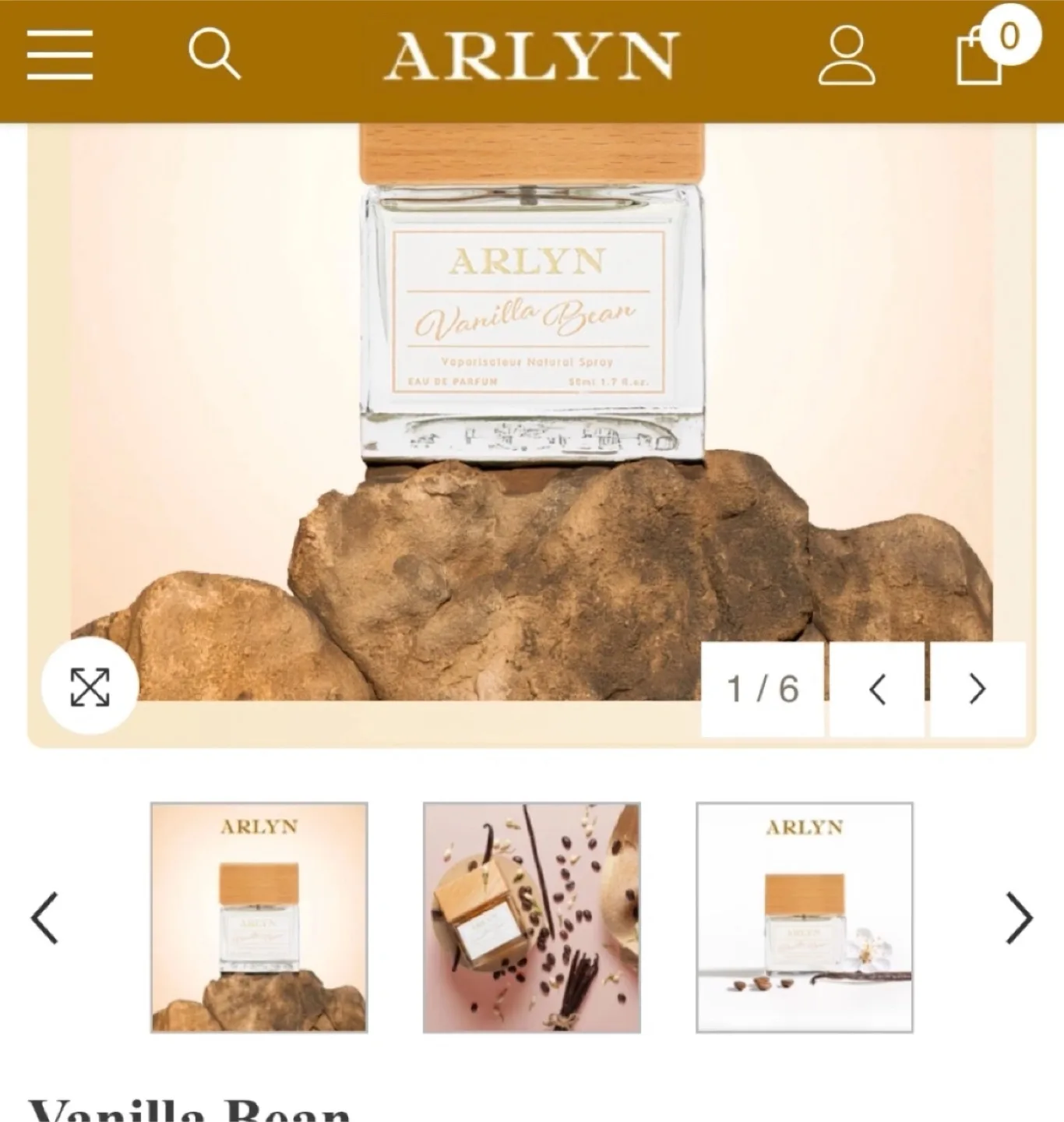 🍓 Brand New! REG $83 ARLYN Vanilla Bean Perfume Full Size! image indicator(2)