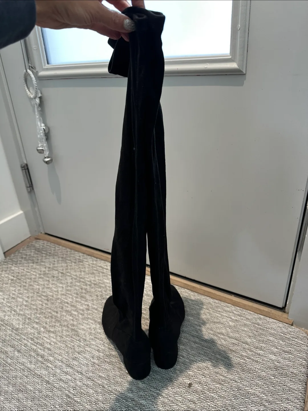 Boots thigh high Suede stretchy type material Boots image indicator(4)