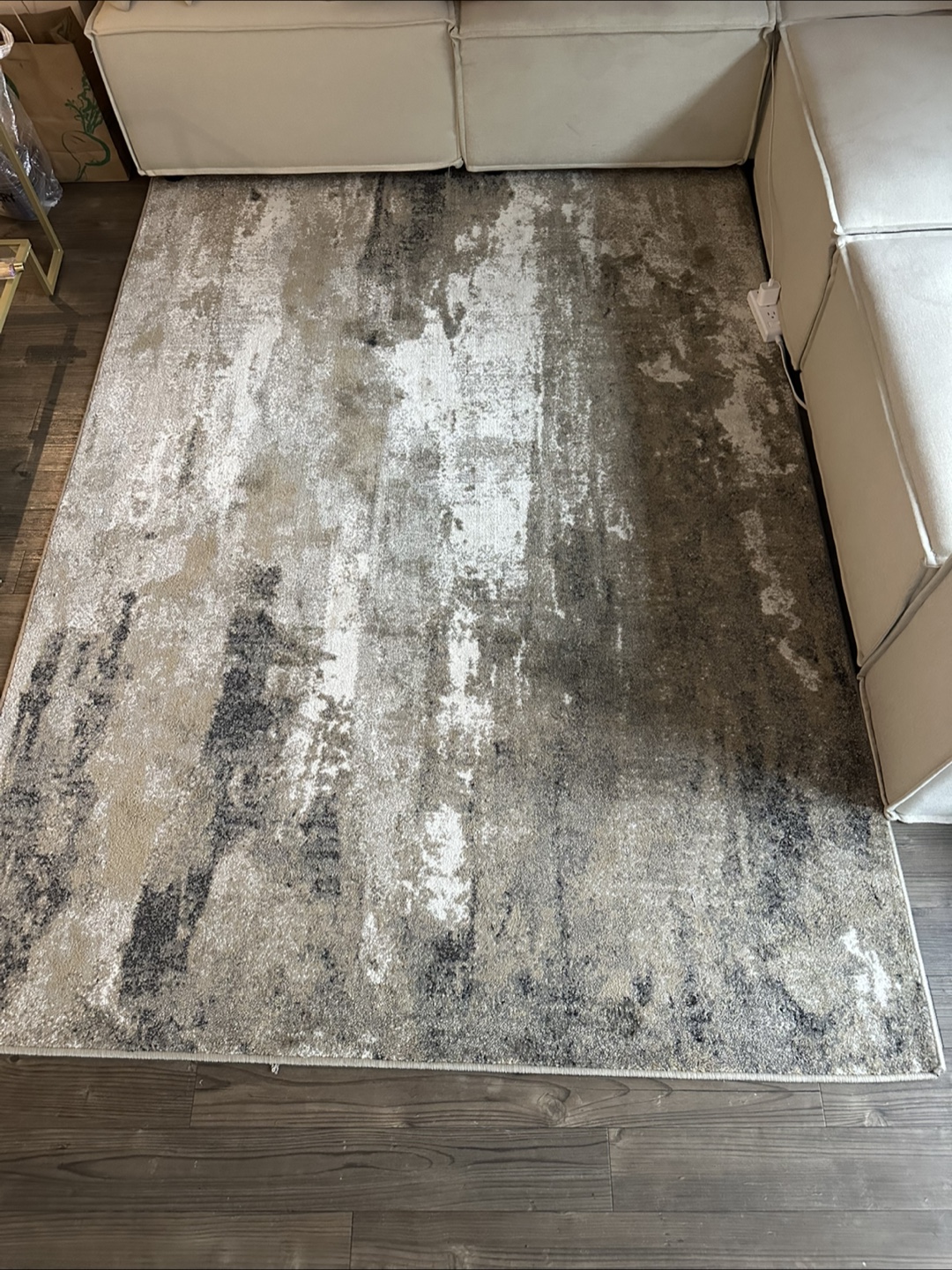 Abstract Area Rug - Neutral Tones