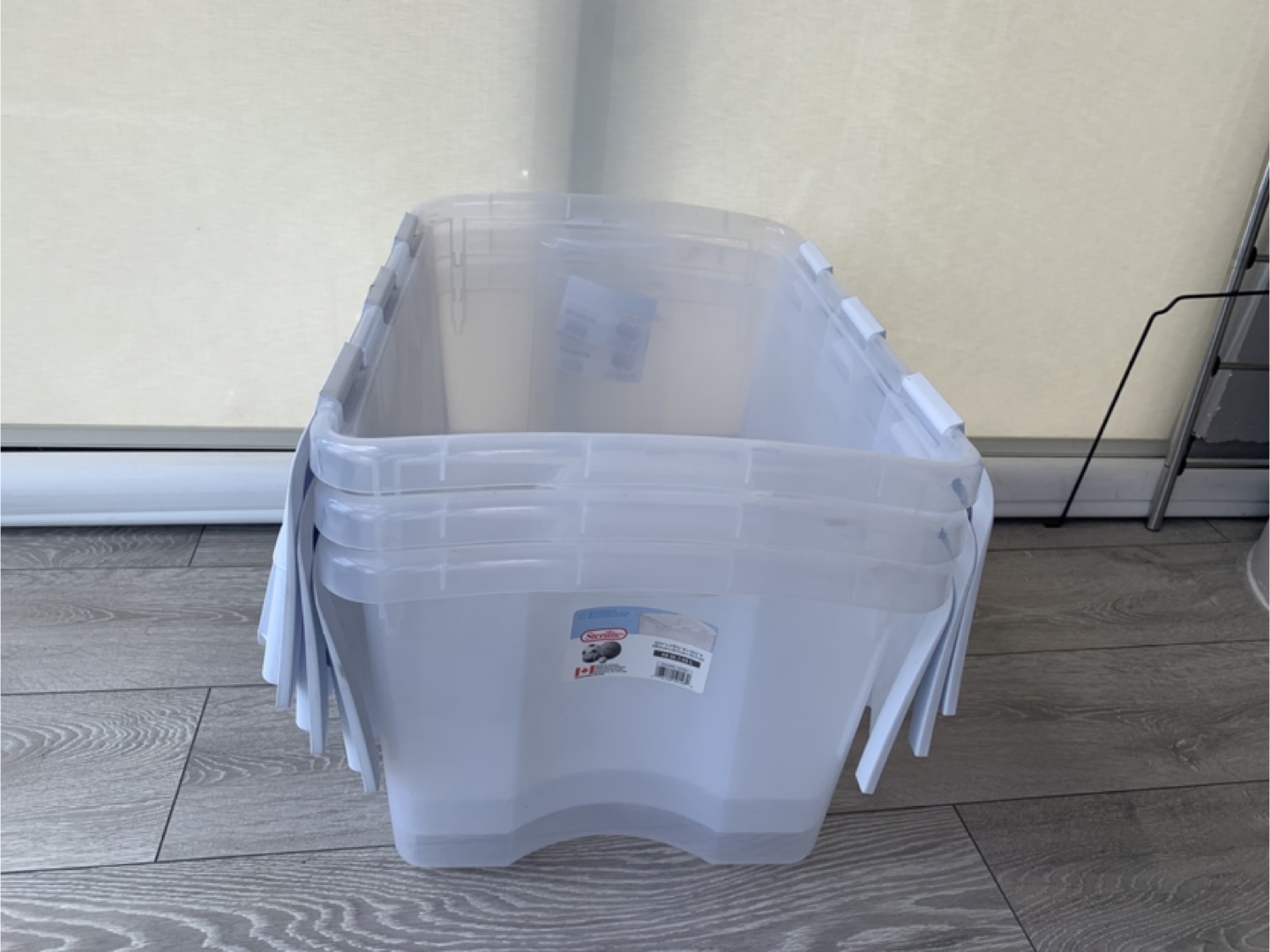 3 Sterilite Large Storage Boxes with Lids