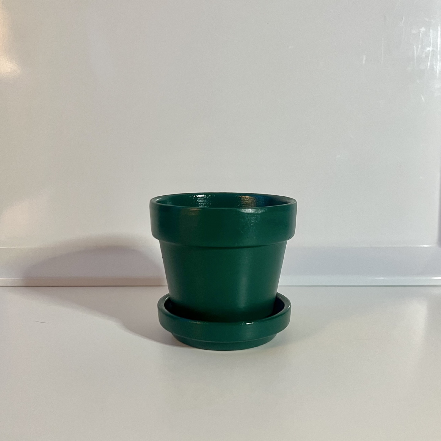 Set of 5 Painted Terracotta Pots with Saucers - photo 3