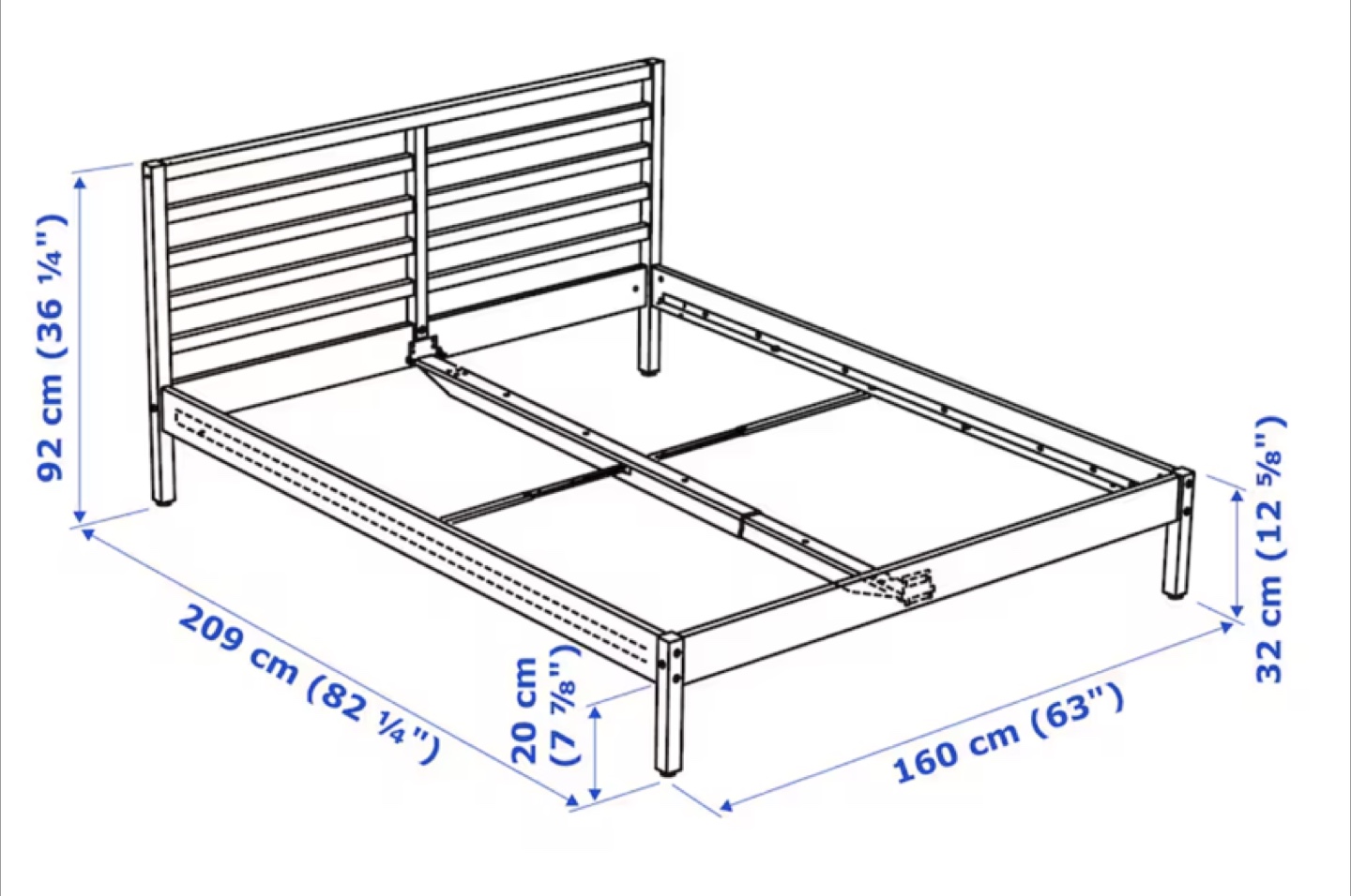 IKEA TARVA Queen Bed Frame - Pine - photo 2