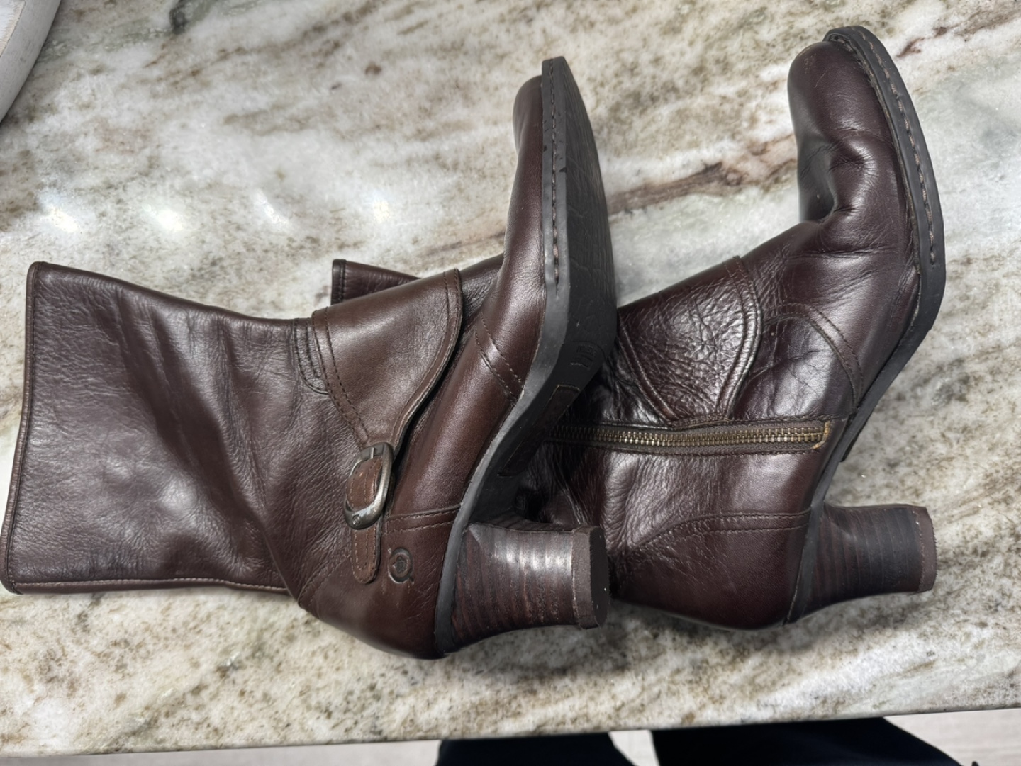 Brown Leather Boots Size 8.5 - photo 2