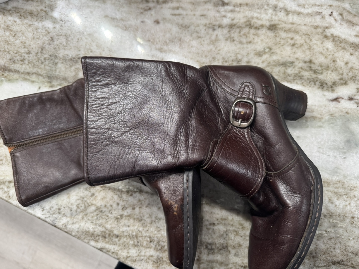 Brown Leather Boots Size 8.5 - photo 4
