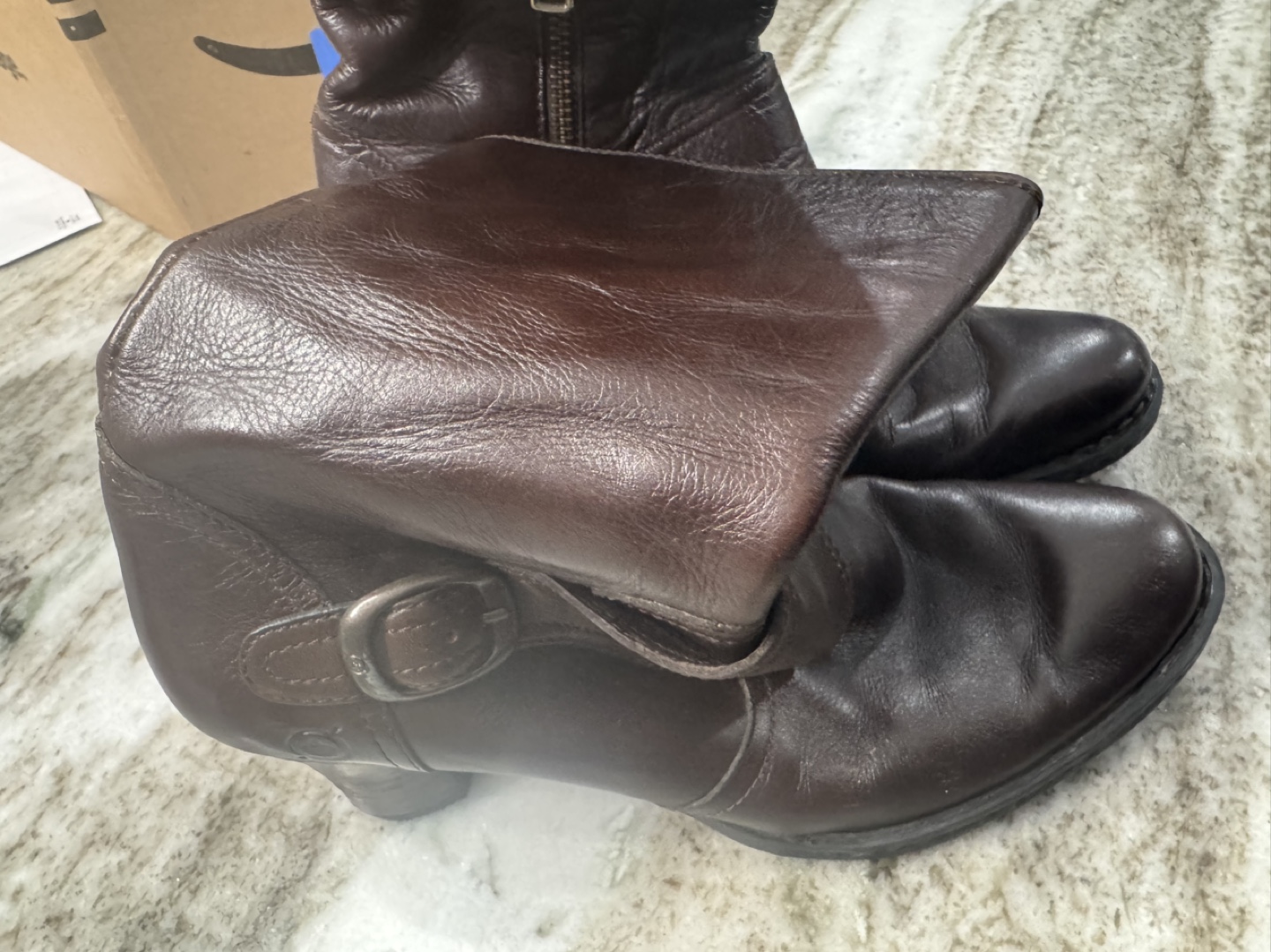 Brown Leather Boots Size 8.5 - photo 3