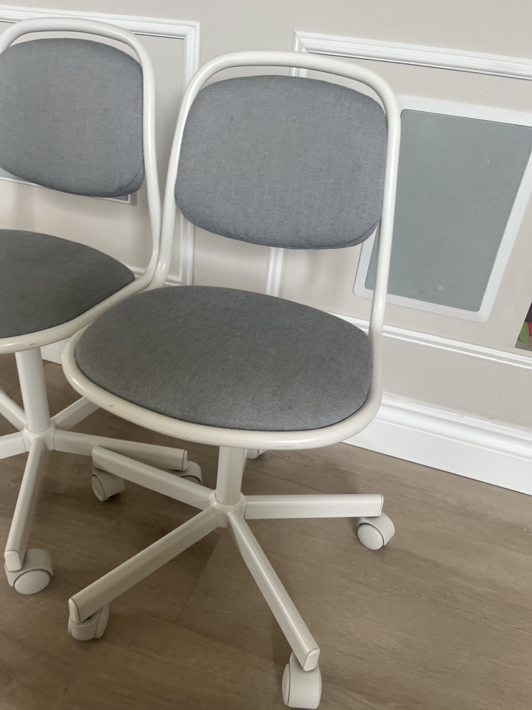 Pair of IKEA Grey Swivel Chairs - photo 3