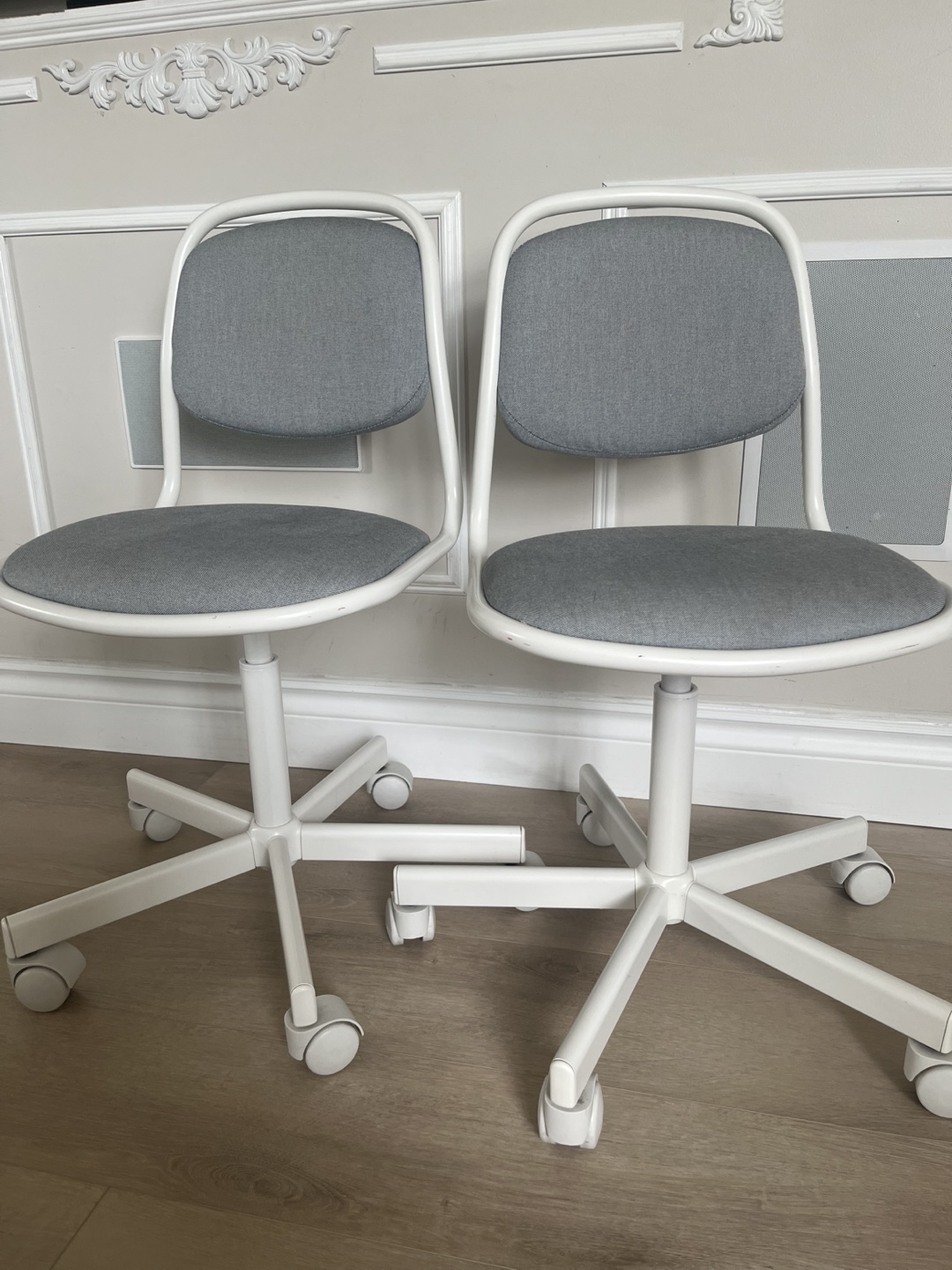 Pair of IKEA Grey Swivel Chairs - photo 4