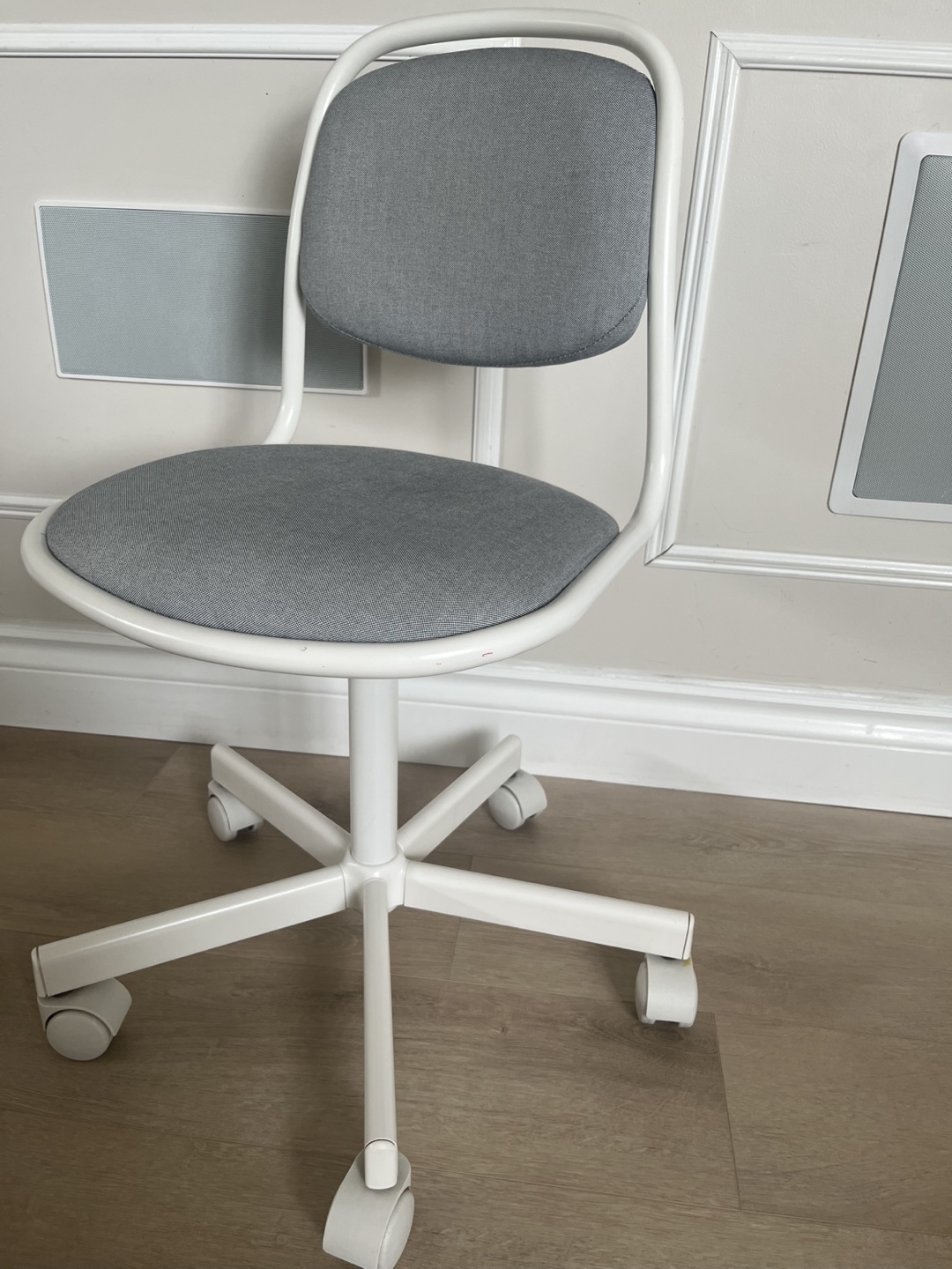 Pair of IKEA Grey Swivel Chairs