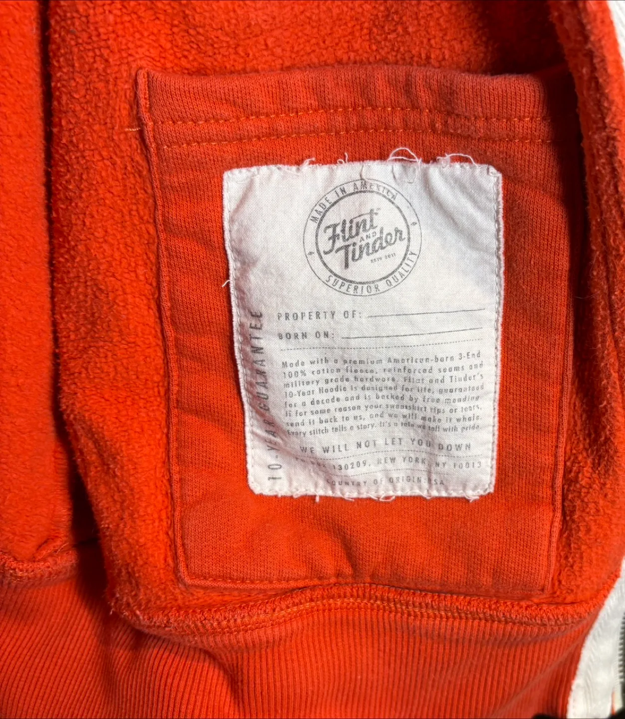 Flint and Tinder 10-Year Hoodie - Men's Medium - Rust image indicator(5)