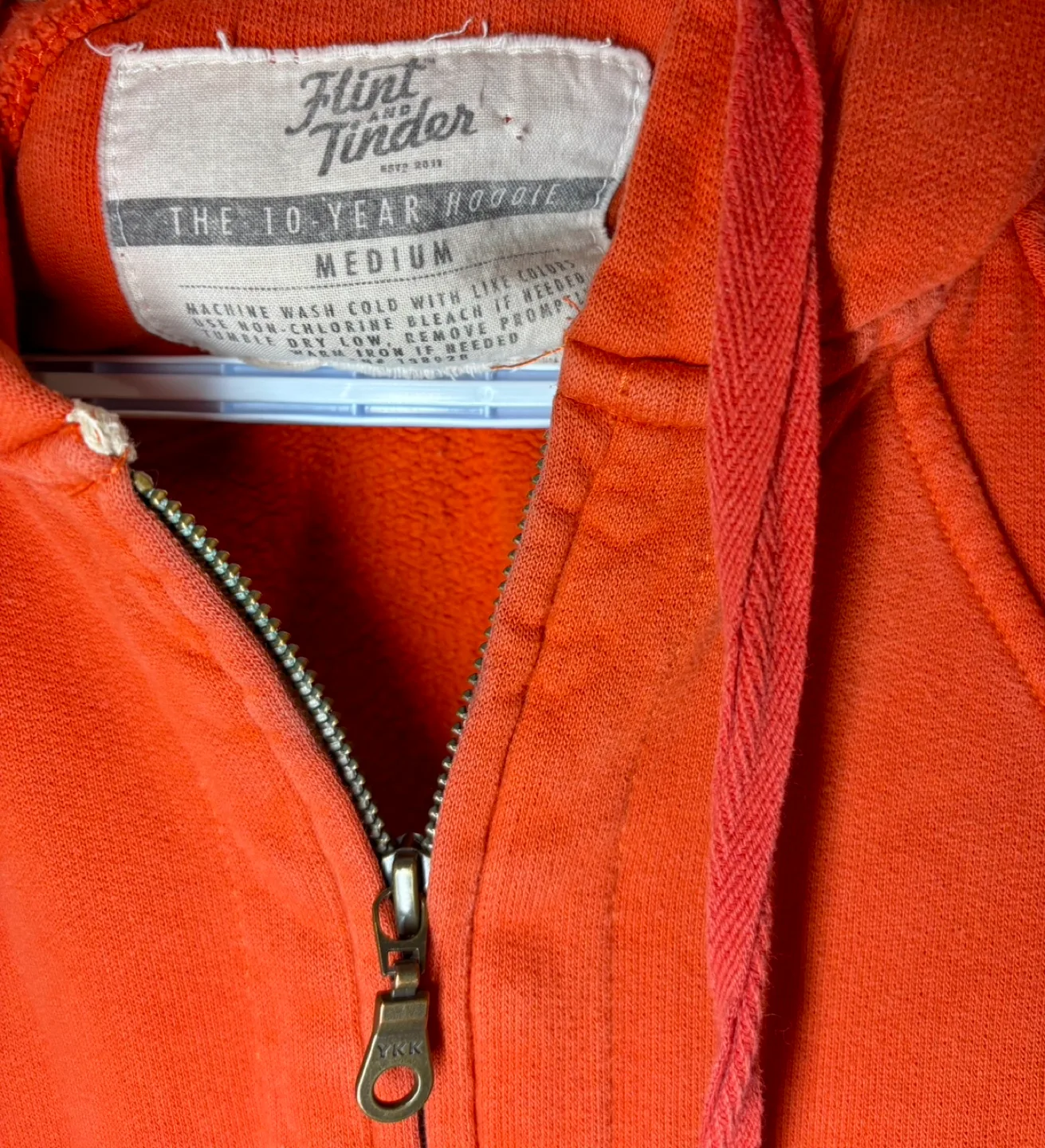 Flint and Tinder 10-Year Hoodie - Men's Medium - Rust image indicator(3)