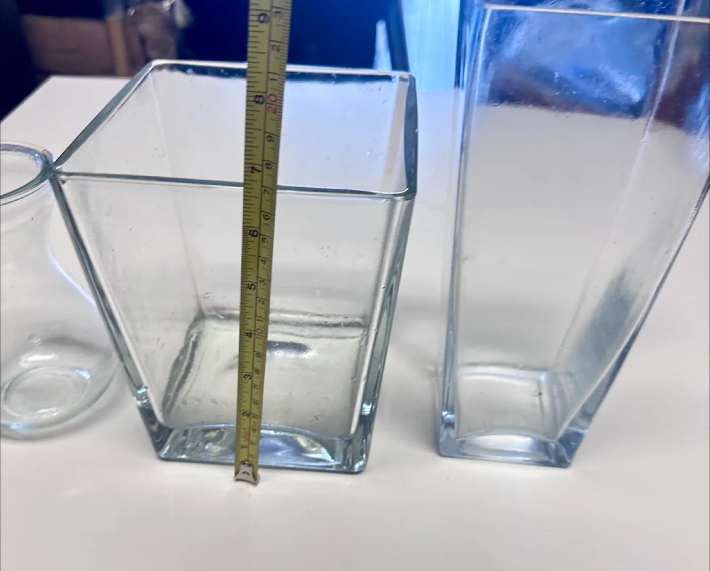 Set of three glass vases image indicator(3)