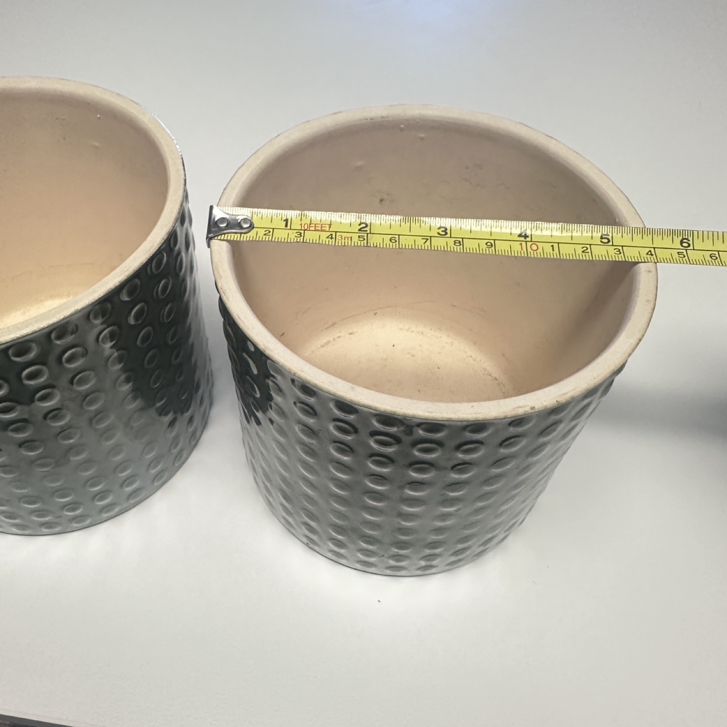 New  IKEA CHIAFRON Green Ceramic Pots - photo 4