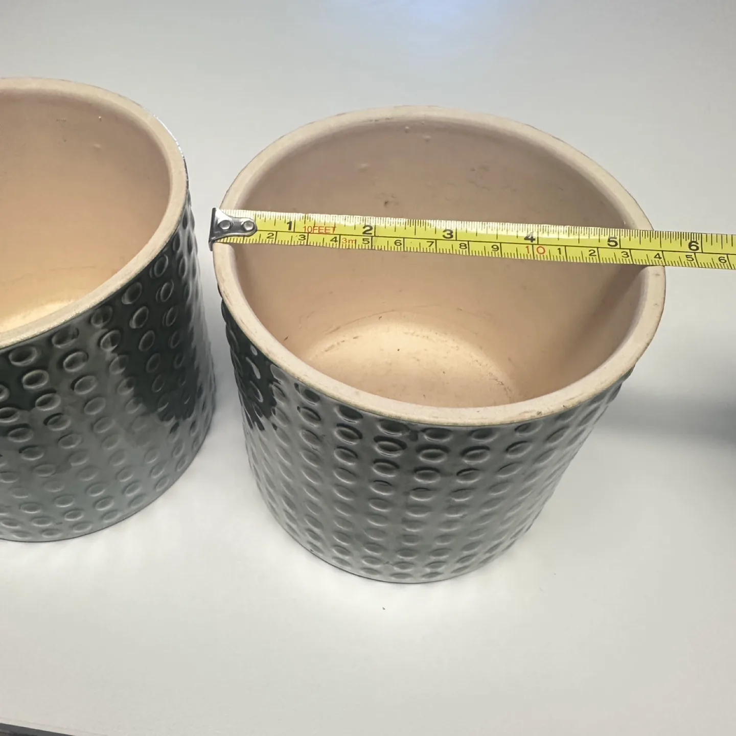 New  IKEA CHIAFRON Green Ceramic Pots image indicator(4)