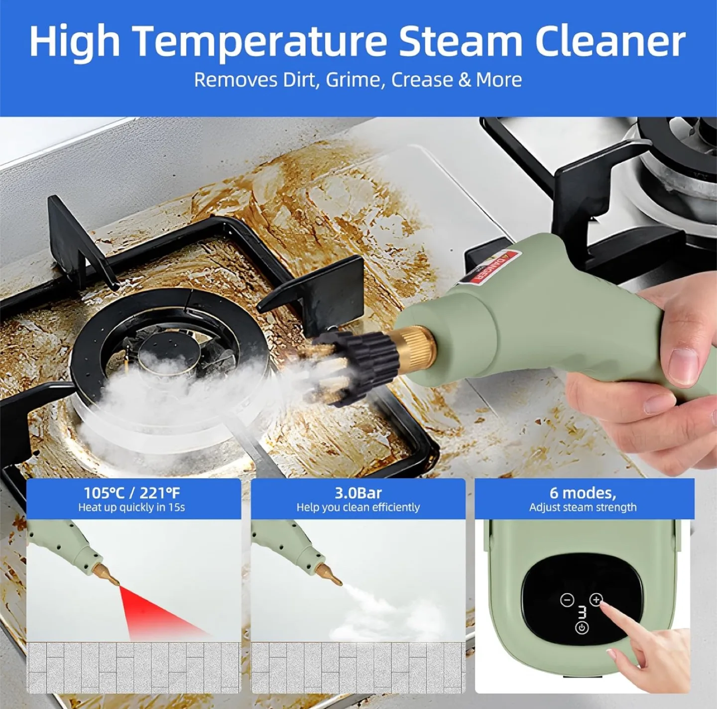 2500W Handheld High-Temperature Steam Cleaner image indicator(4)