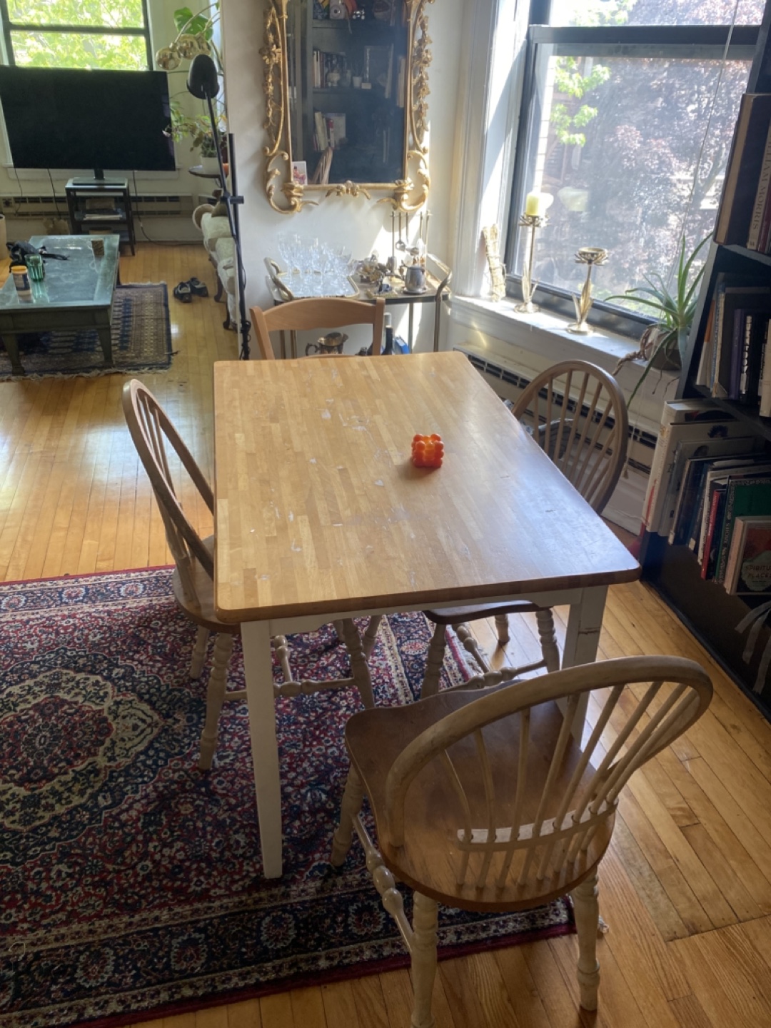 Wooden Kitchen Dinning Table with Four Chairs - photo 2