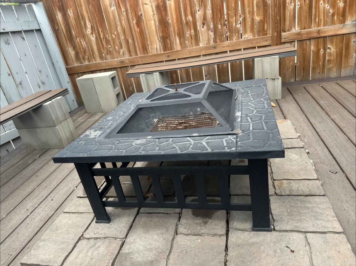 Outdoor Square Fire Pit Table image indicator(4)