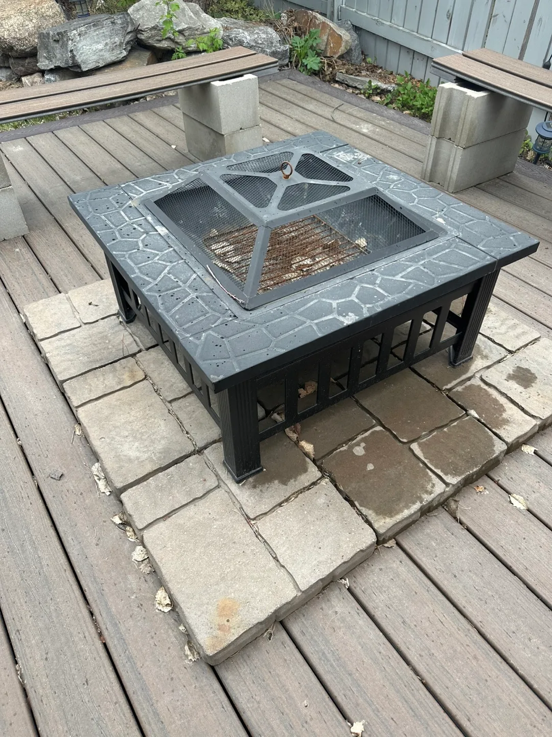 Outdoor Square Fire Pit Table image indicator(5)