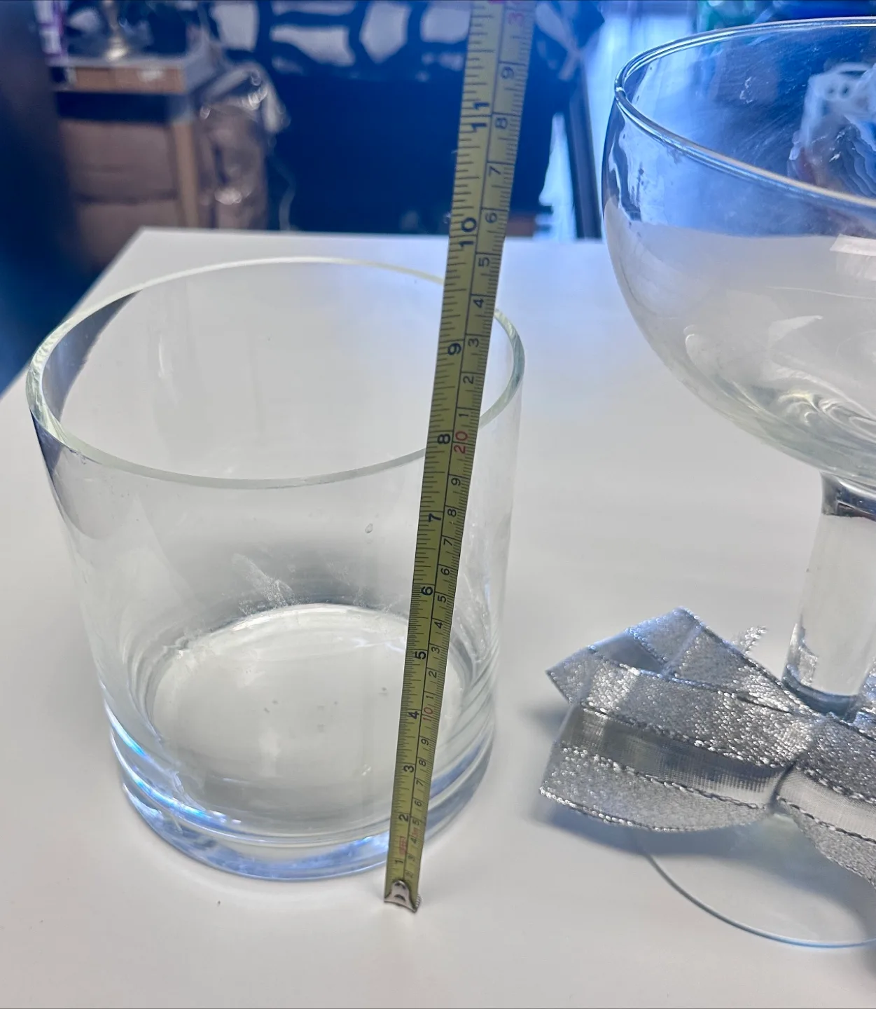 💚Glass Coupe and Cylinder Vase Set image indicator(5)