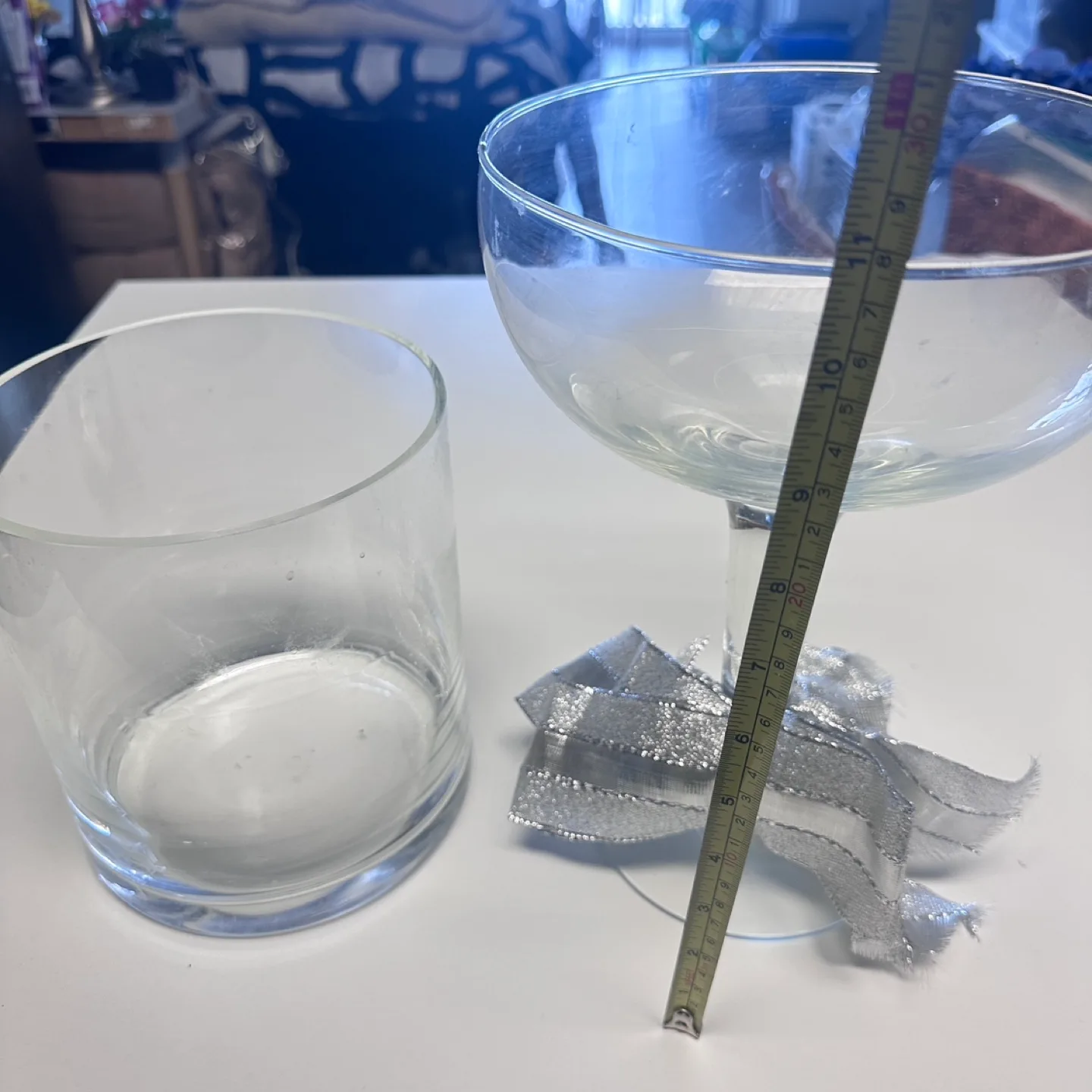 💚Glass Coupe and Cylinder Vase Set image indicator(4)