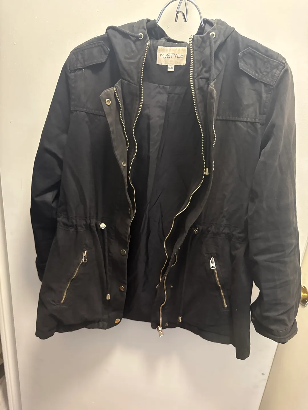 Black mySTYLE Hooded Jacket - Size M thumbnail