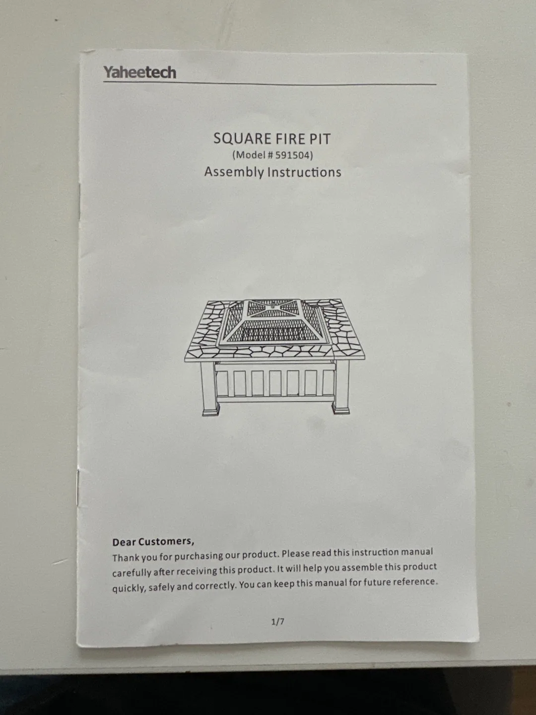 Outdoor Square Fire Pit Table image indicator(6)