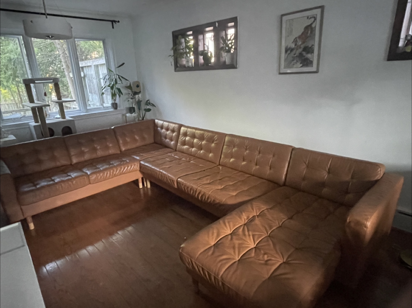 IKEA MORABO L-Shaped Leather Sectional Sofa - photo 5
