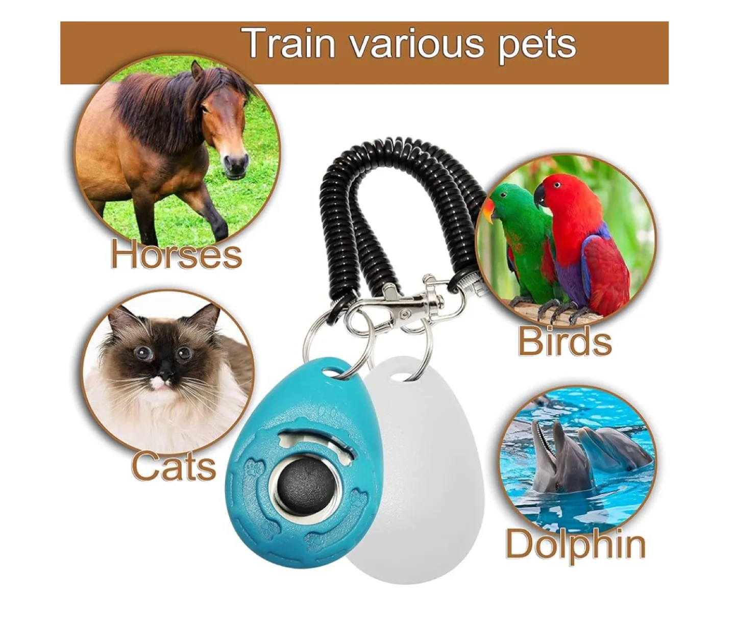 Pet Training Clicker with Keychain image indicator(3)