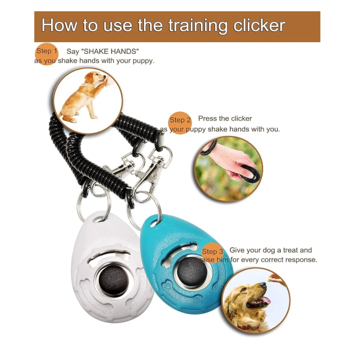 Pet Training Clicker with Keychain image indicator(2)