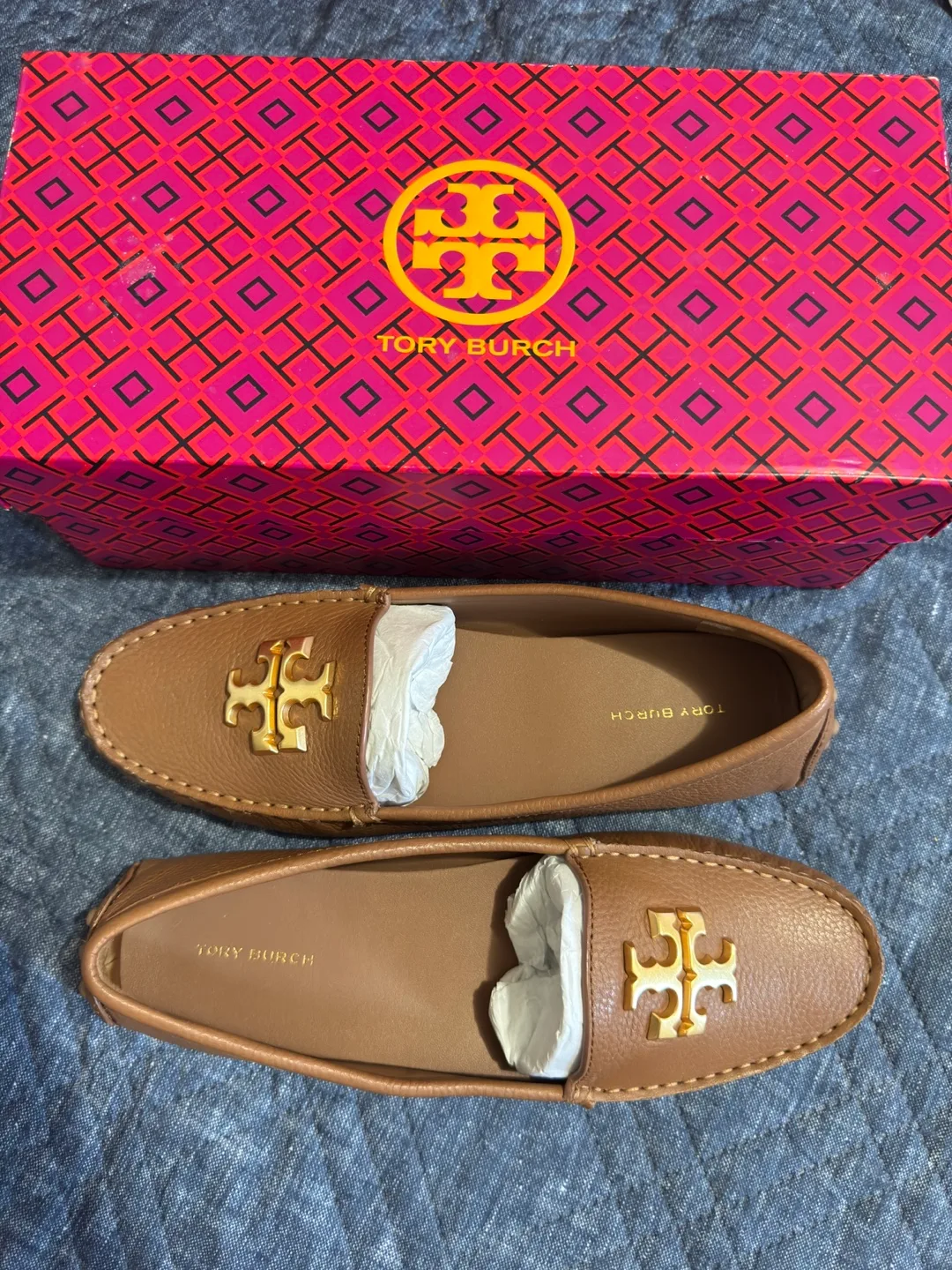 Tory Burch Women's Brown Leather Loafers thumbnail