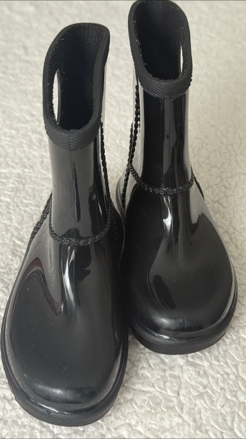 UGG Toddler’s  Black Rain Boots - Size 8 🏒 thumbnail