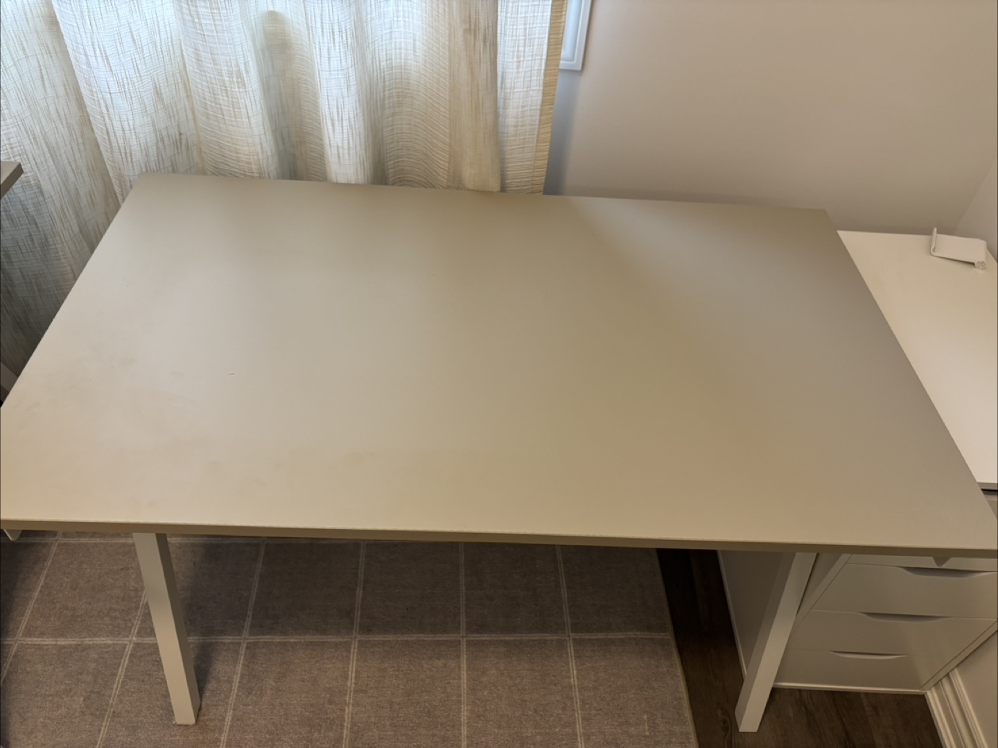 IKEA TROTTEN Desk - White/Light Beige - photo 2