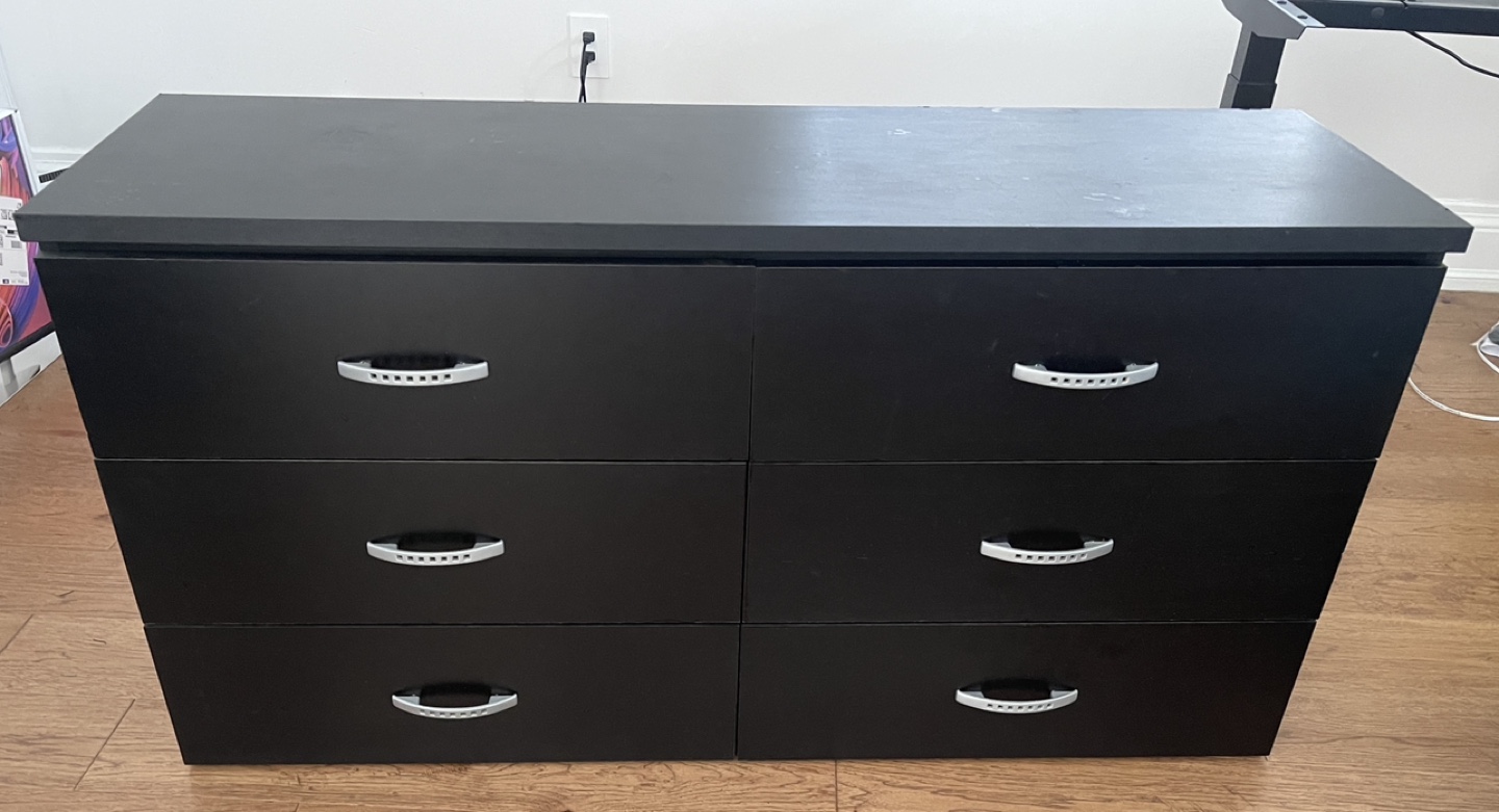 6 drawer black dresser - photo 3