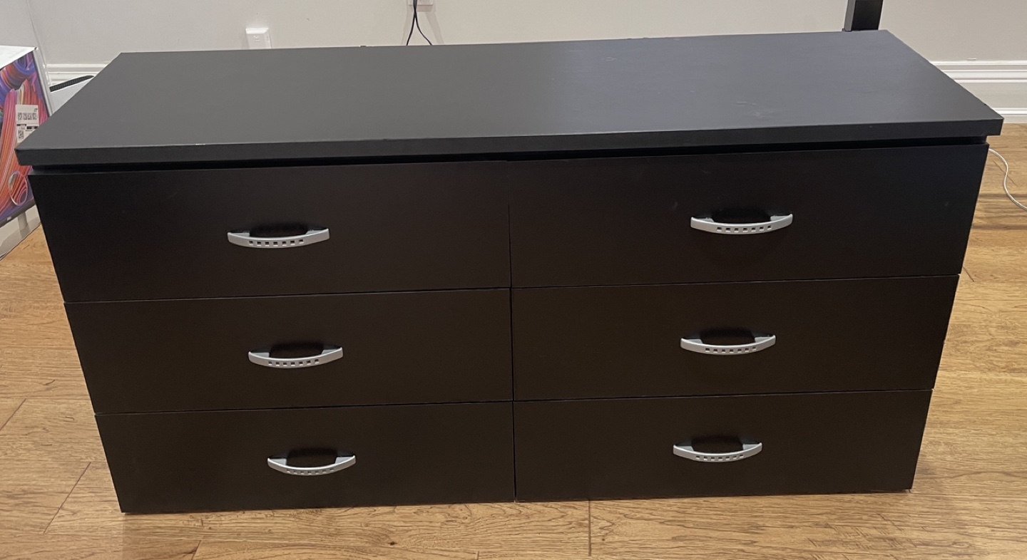6 drawer black dresser - photo 5