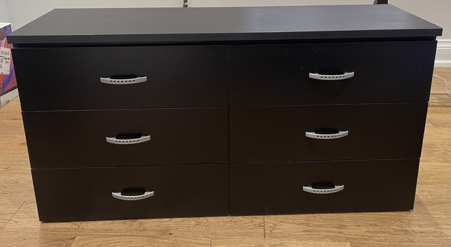 6 drawer black dresser - photo 4
