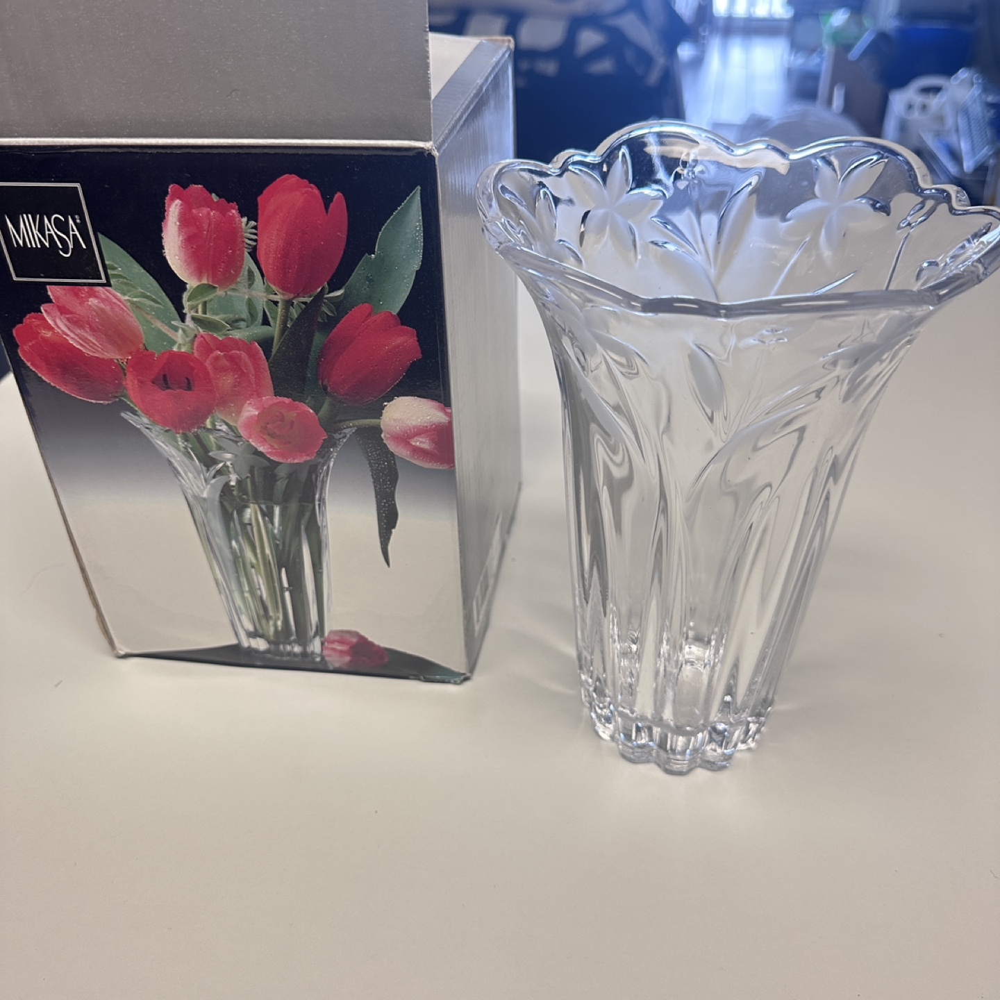 Mikasa Japanese Crystal Garden Terrace Vase - New in Box
