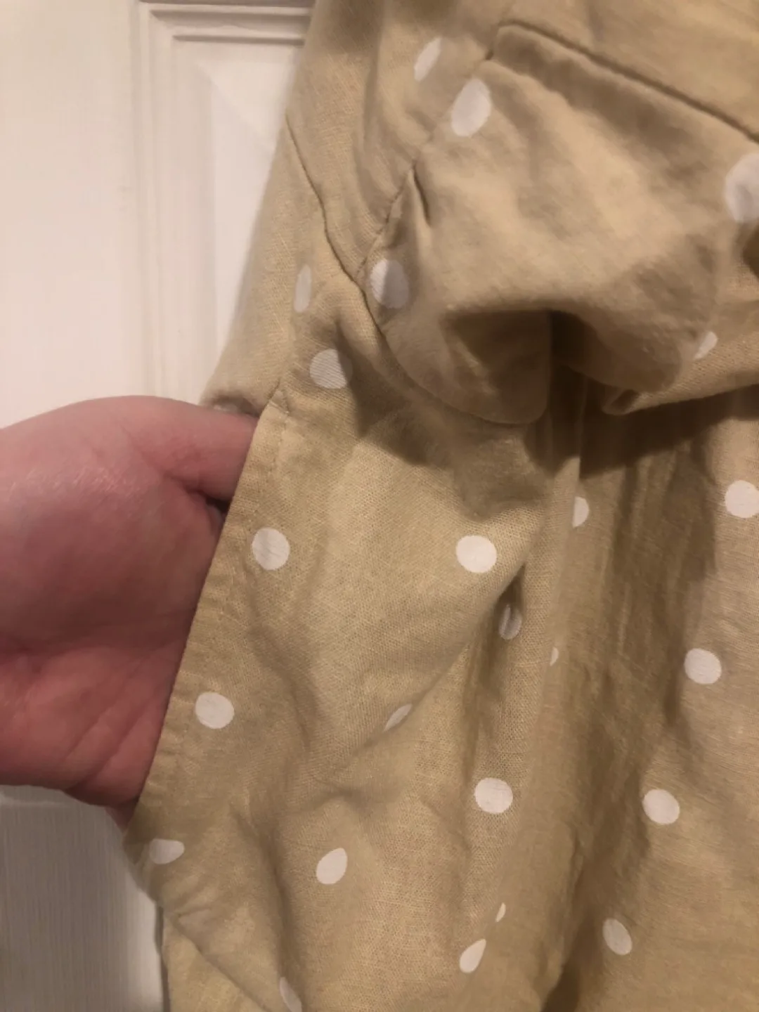 Old Navy Linen Blend Polka Dot Jumpsuit image indicator(5)